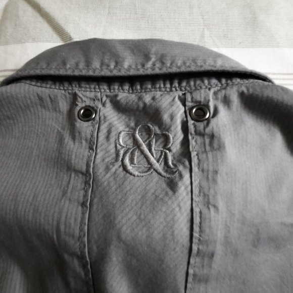 ROCK & REPUBLIC Mens Short Sleeve Gray Classic Fit Button Shirt Size XL - Picture 5 of 7